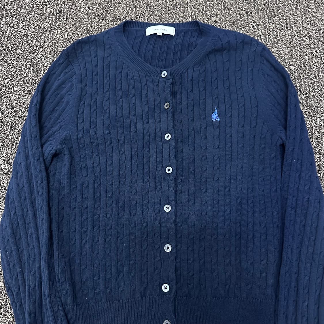 빈폴 여성 케이블 꽈배기 가디건 니트 네이비 S 상품이미지2