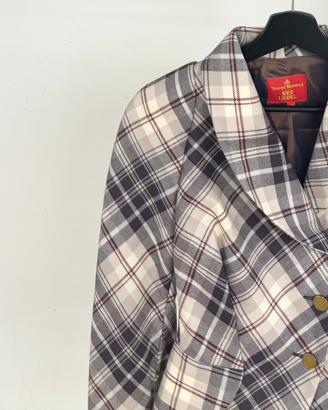 비비안 웨스트우드 드렁큰 테일러드 체크 자켓 상품이미지3