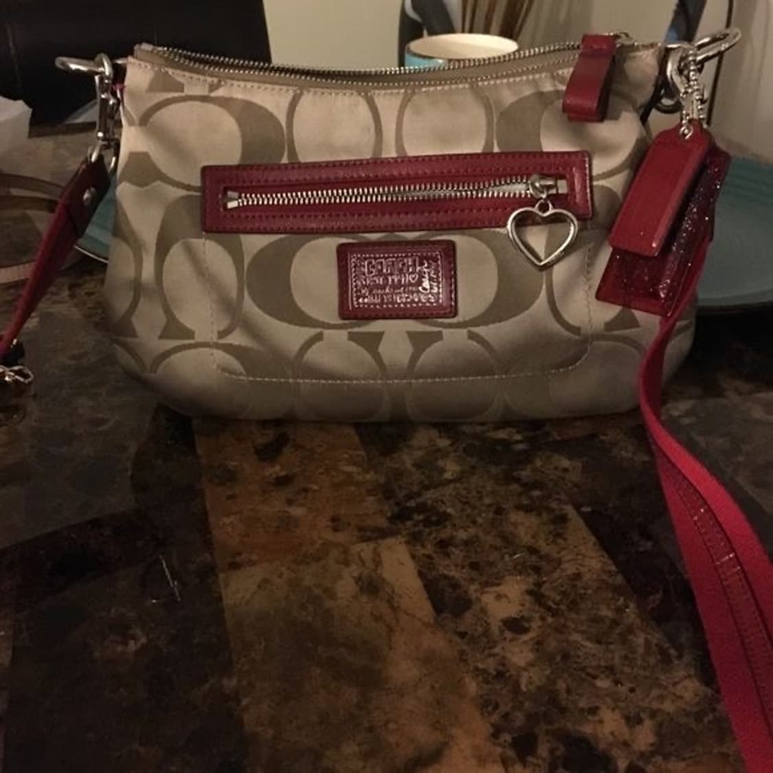 COACH 코치 데이지 새틴 하트로고 미니백 y2k 2000s 하이틴 상품이미지9