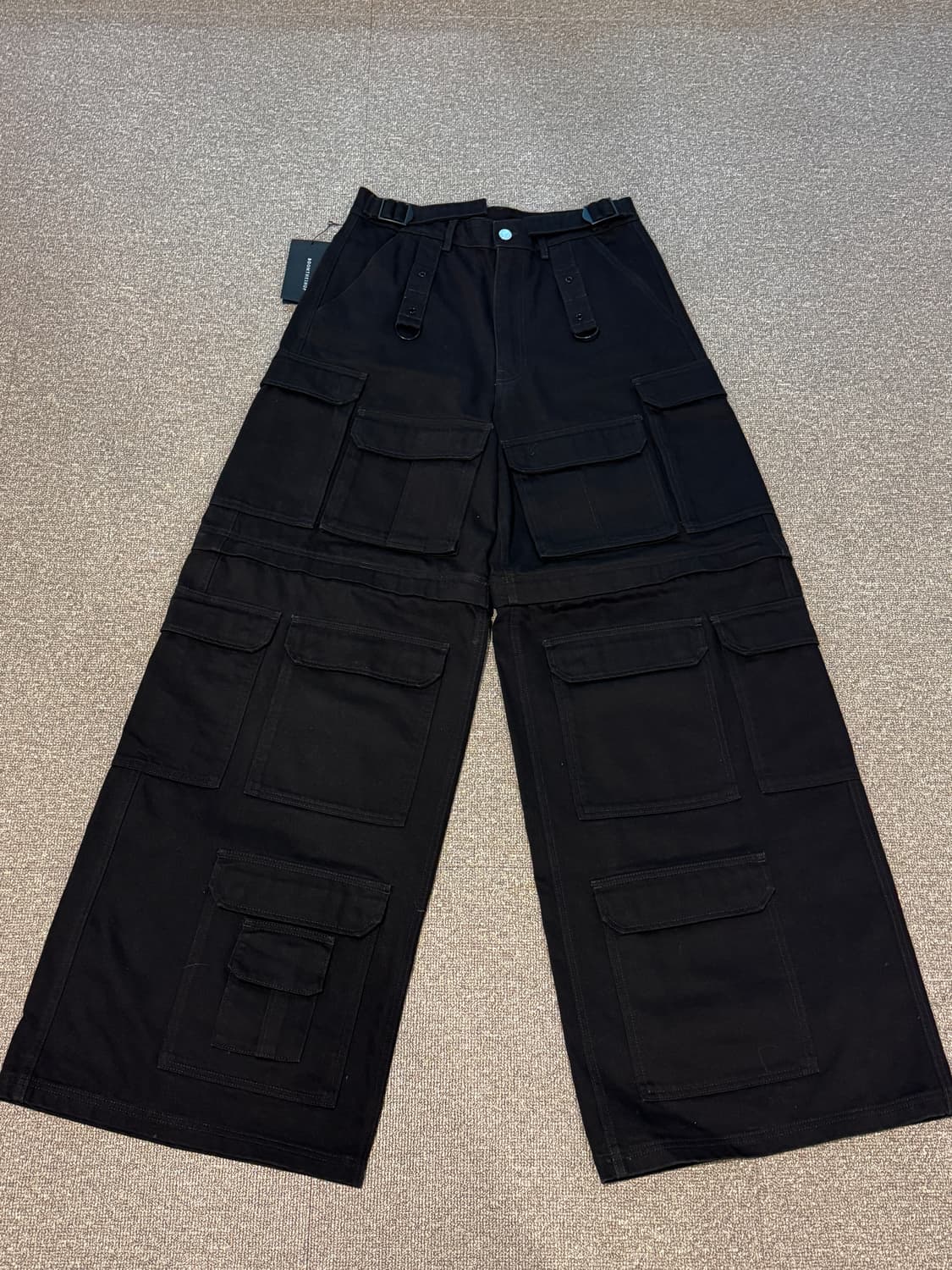 베트멍 멀티 포켓 카고 와이드 데님 팬츠 S 상품이미지7