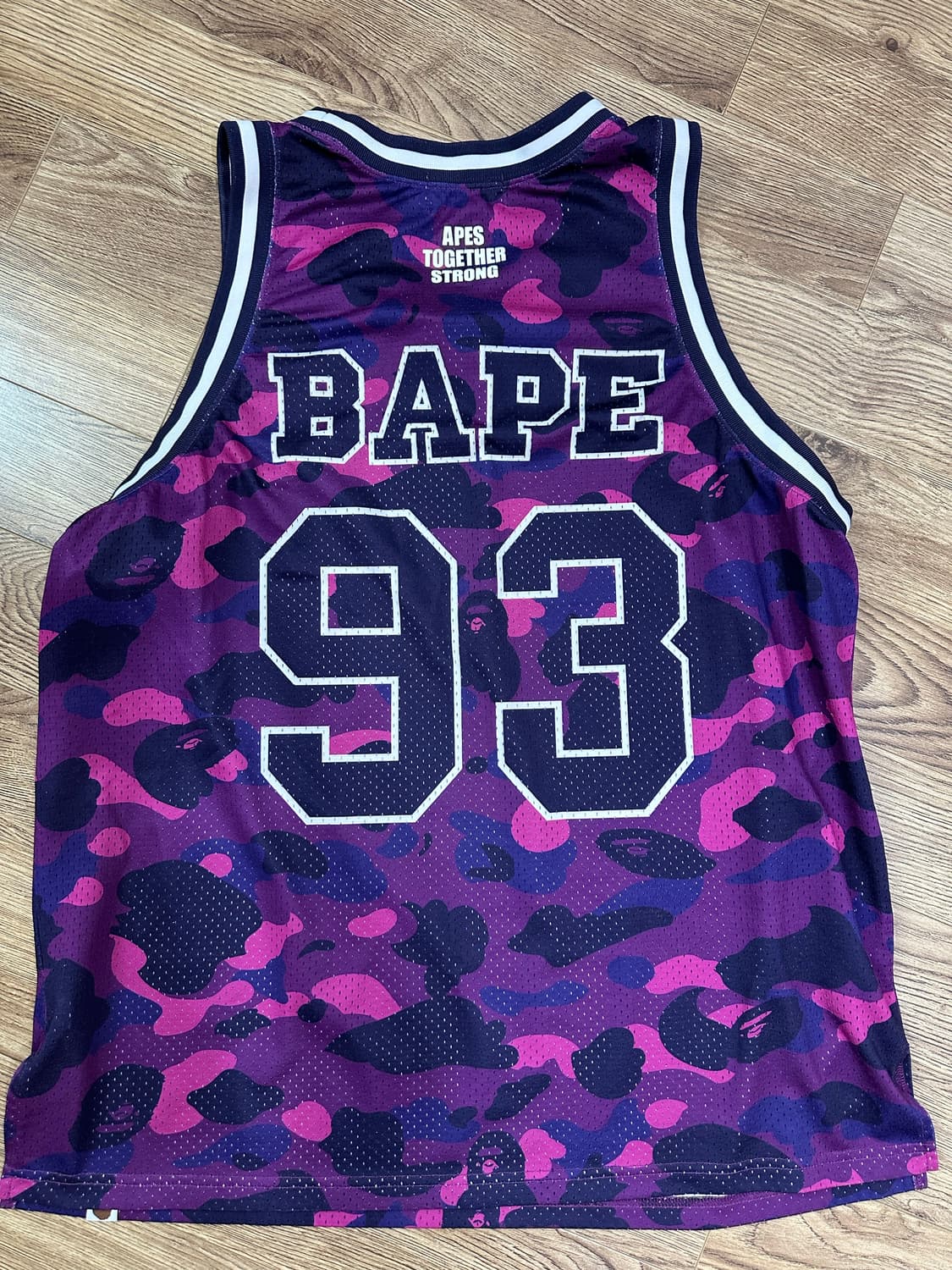 베이프 컬러 카모 바스켓볼 탱크 탑 퍼플 L 상품이미지3