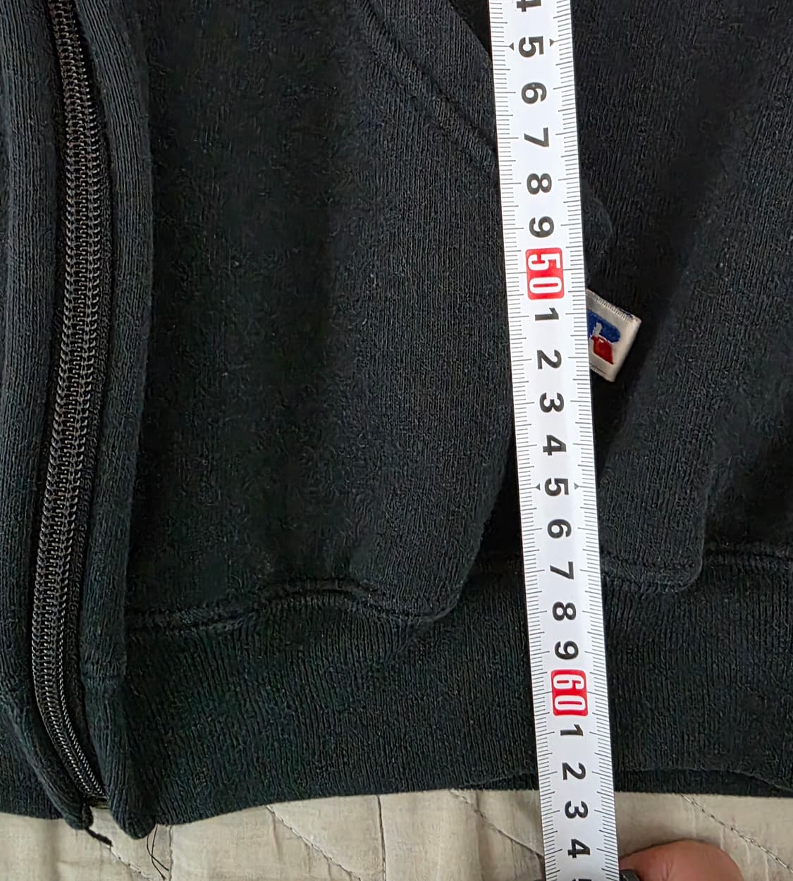[L] 90s 빈티지 러셀 애슬레틱 후드집업 블랙 ver. 올롸잇 컨디션 상품이미지7