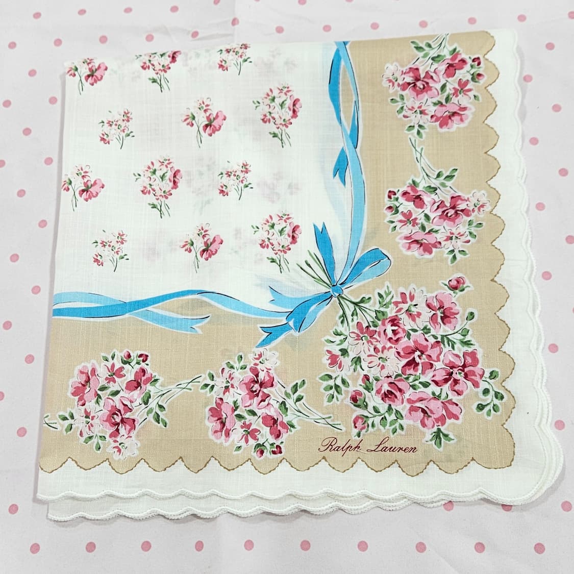 랄프로렌(Ralph Lauren) 플로럴 리본 프레임 손수건 상품이미지4