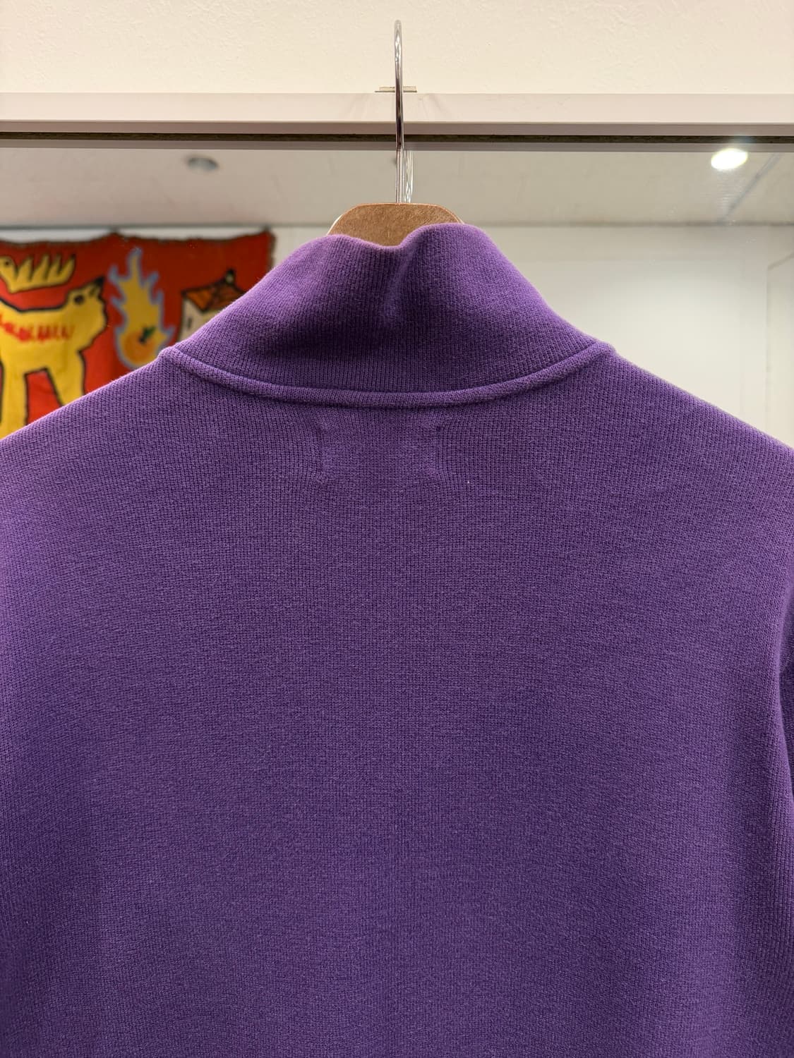 90s Polo RL 폴로 랄프로렌 하프넥 쿼터집업 니트 (purple) 상품이미지7