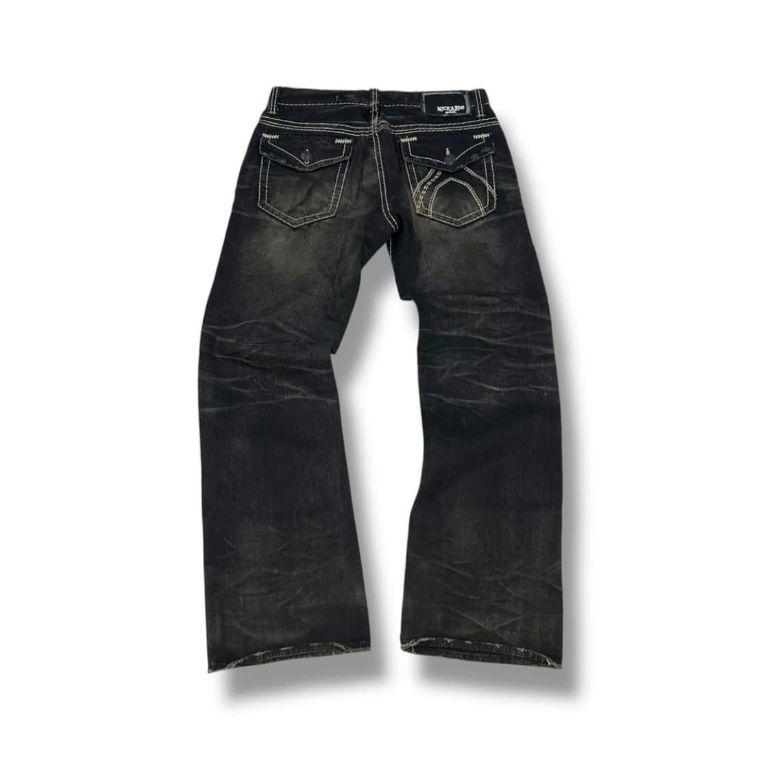 버커루 흑청 와이드 데님 팬츠 상품이미지2