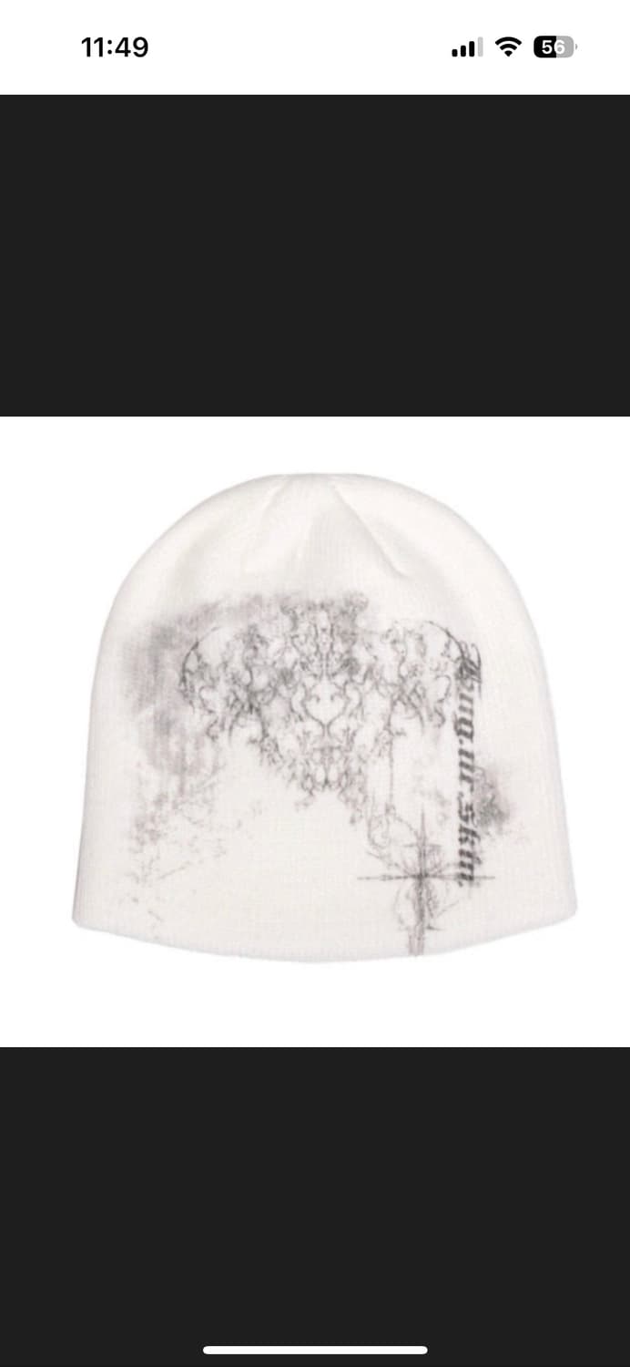 Hug your skin- printed knit short beanie 상품이미지1