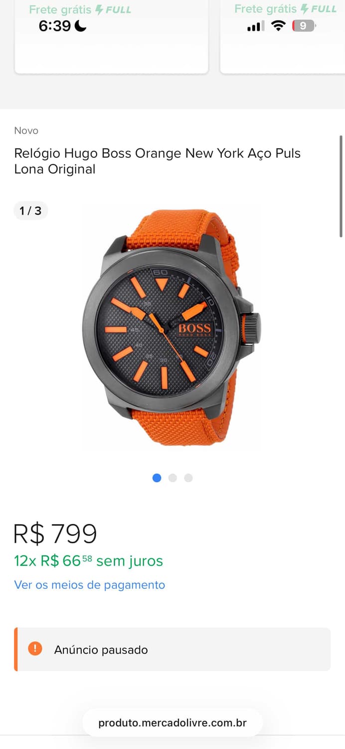 휴고보스 오렌지컬러 시계 팝니다 상품이미지1