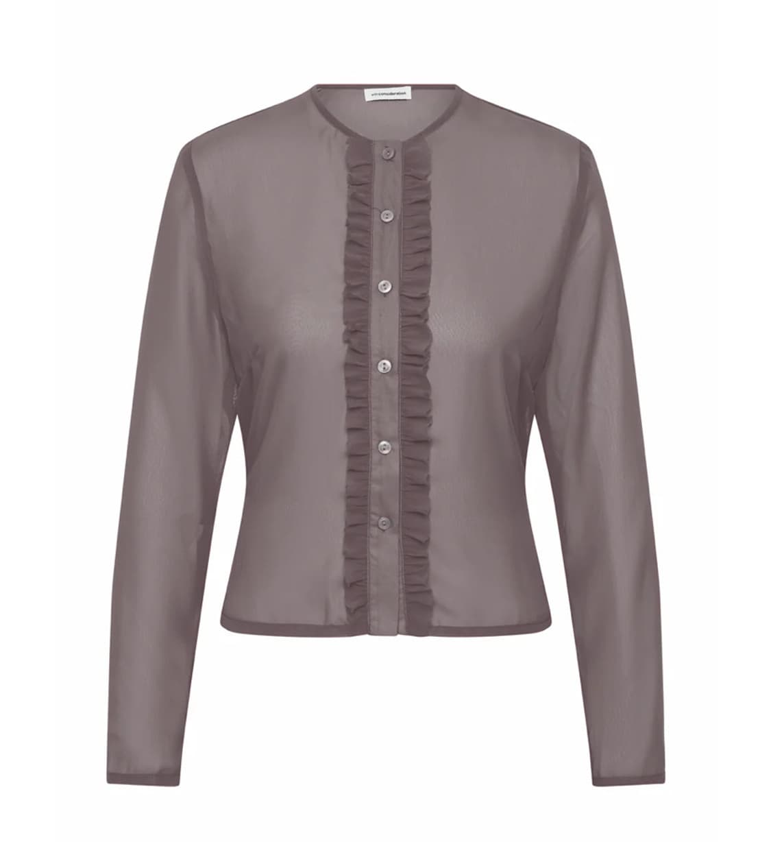 With Consideration Sheer Ruffle 롱슬리브 상품이미지1