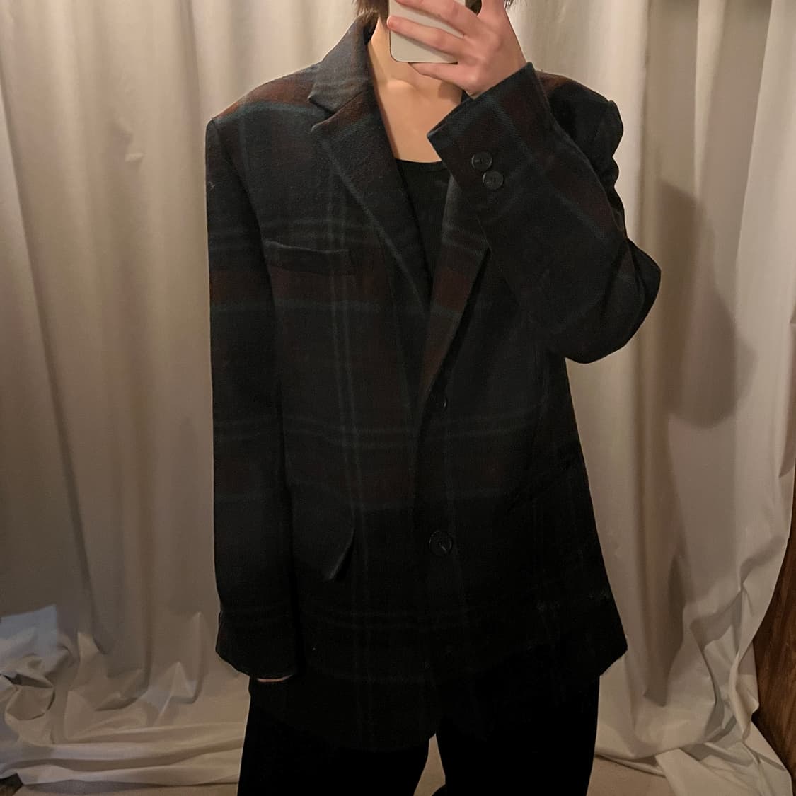 스튜디오톰보이 체크 블레이저 자켓 상품이미지2