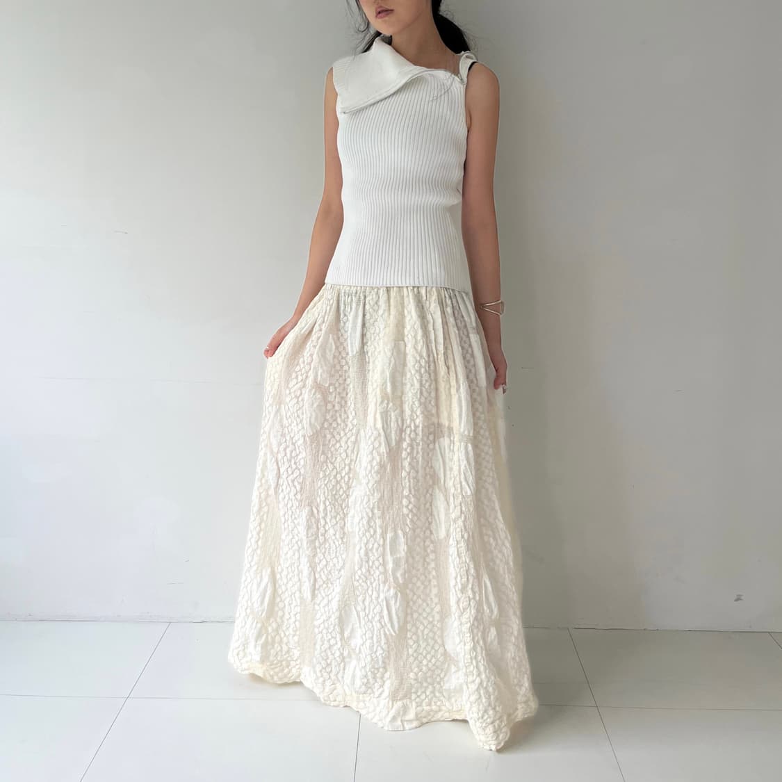 이세이미야케 embossed pattern skirt 상품이미지4