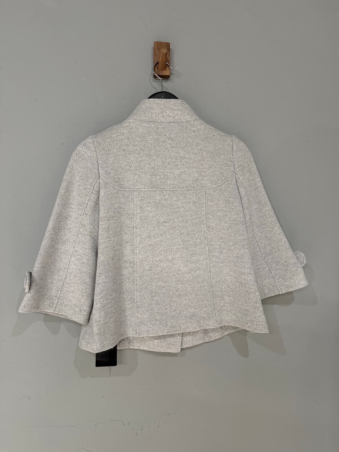 high-neck big button half coat 상품이미지8