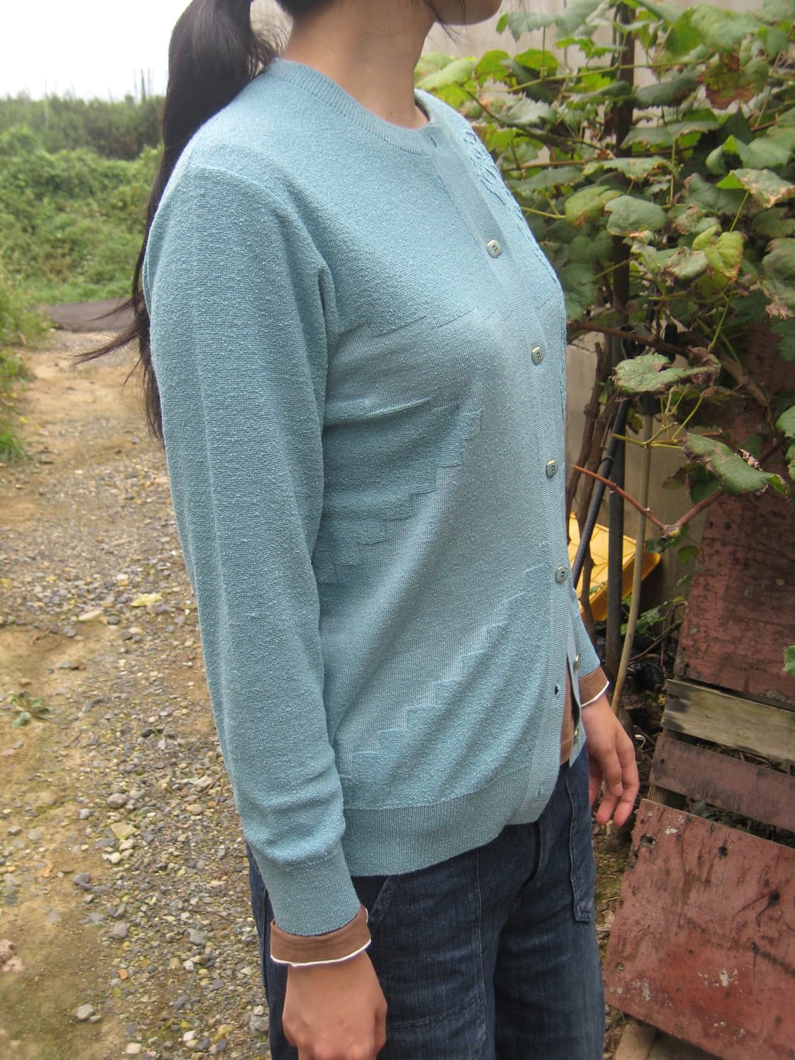 Vintage blue knit cardigan 상품이미지2
