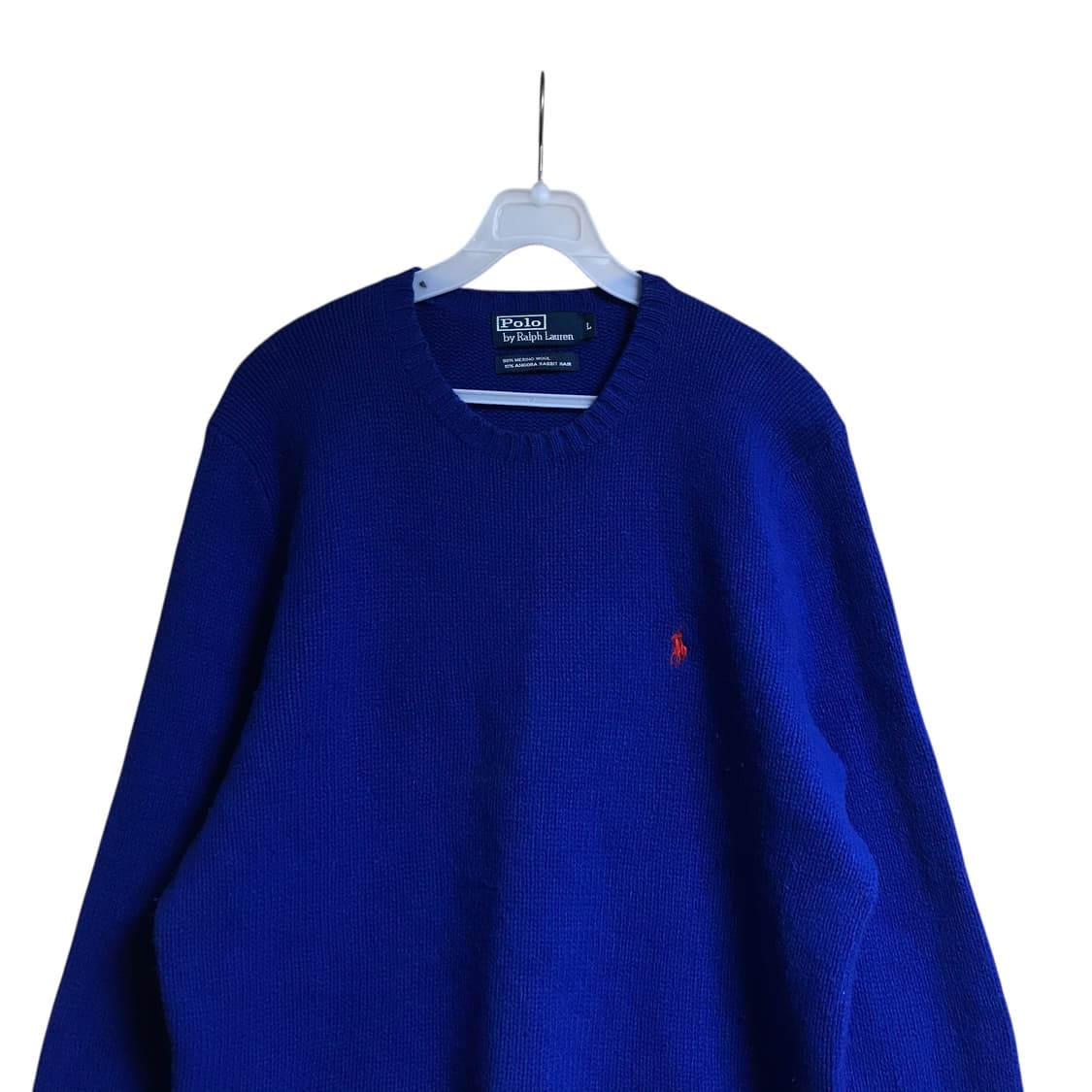 폴로 코발트블루 라운드 얇은 니트 상품이미지1