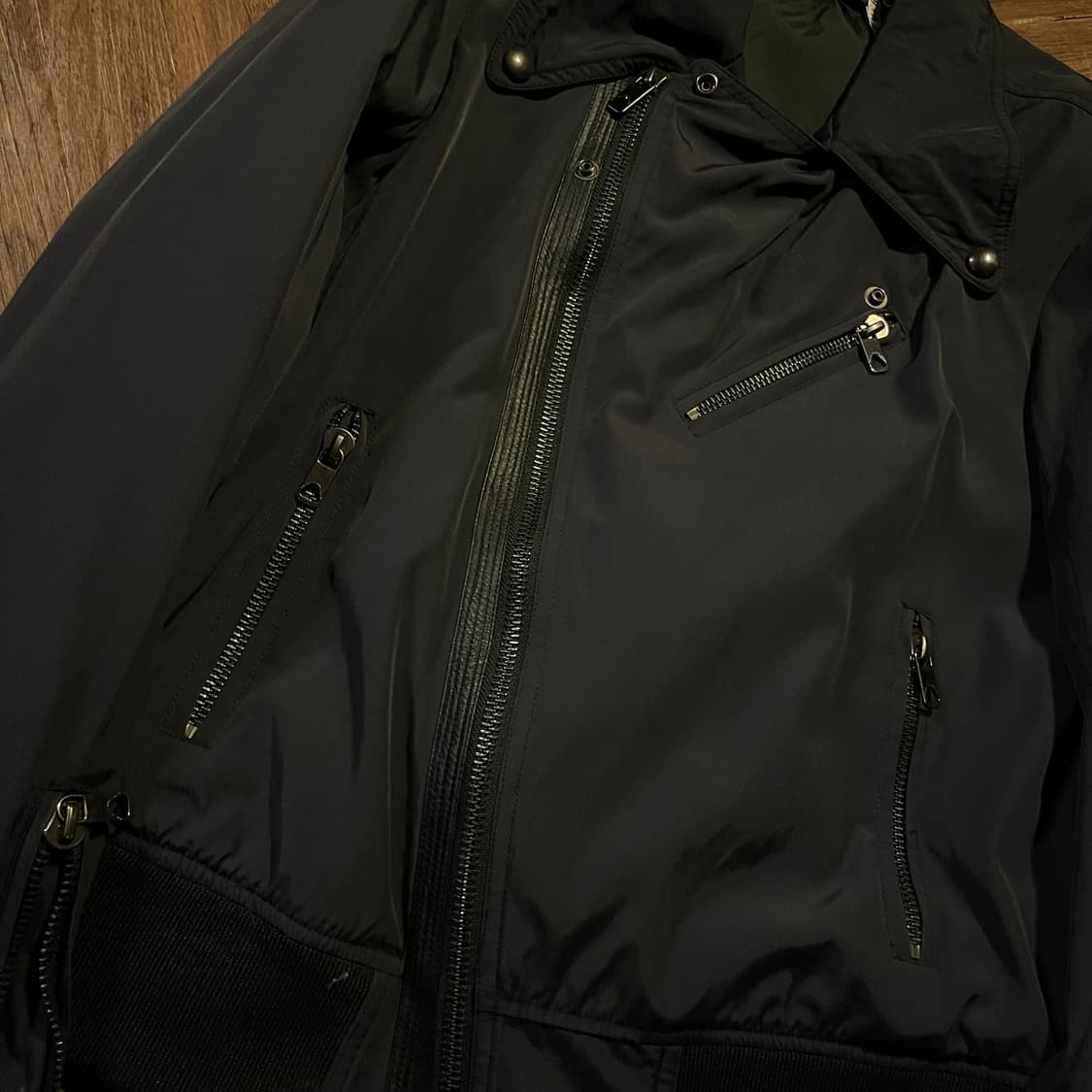 Diesel Black Gold 코튼 나일론 라이더 자켓 상품이미지7