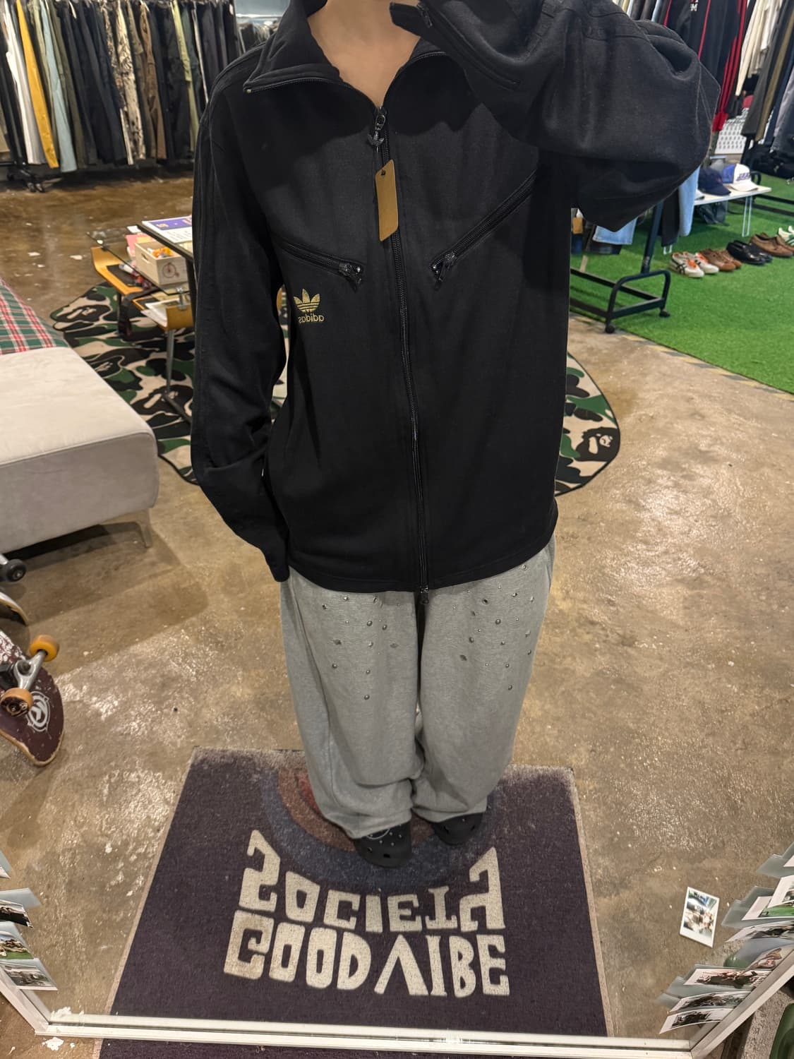 아디다스 올드스쿨 투웨이 트랙탑 블랙 상품이미지5