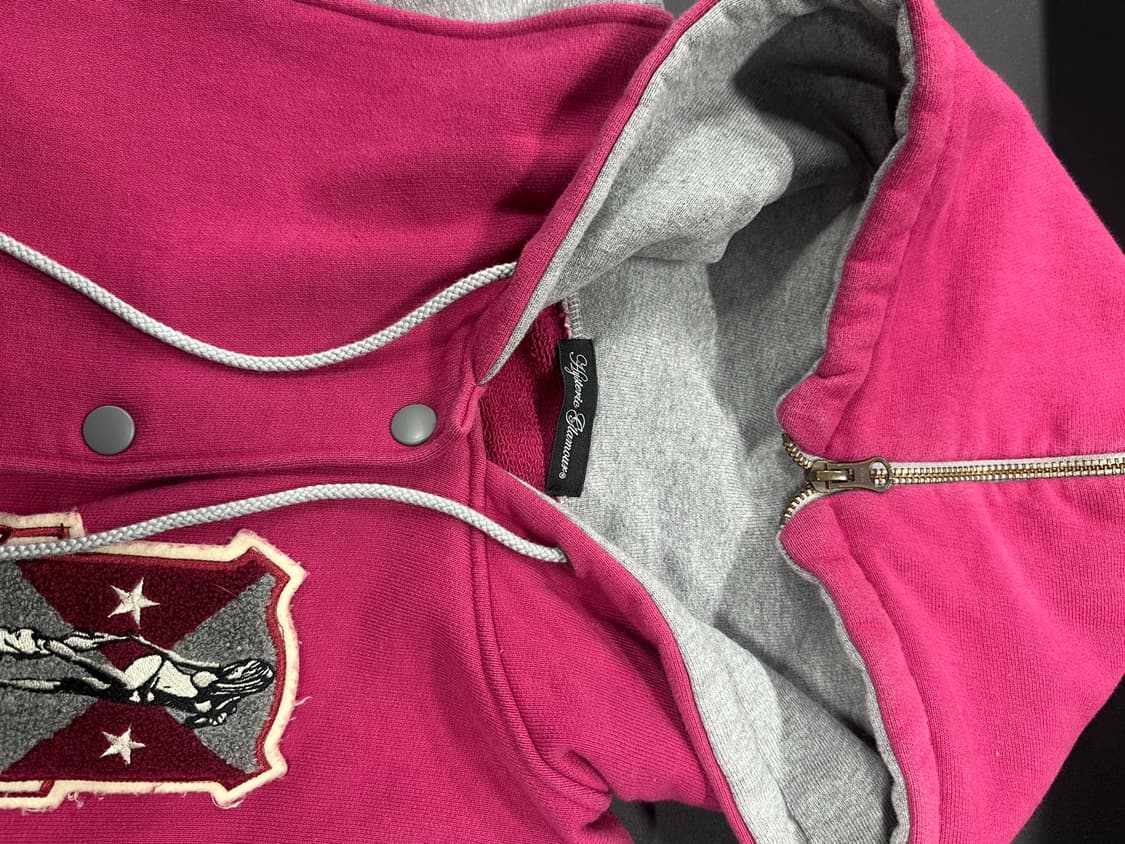 히스테릭 글래머 핑크 배색 후드 집업 상품이미지5