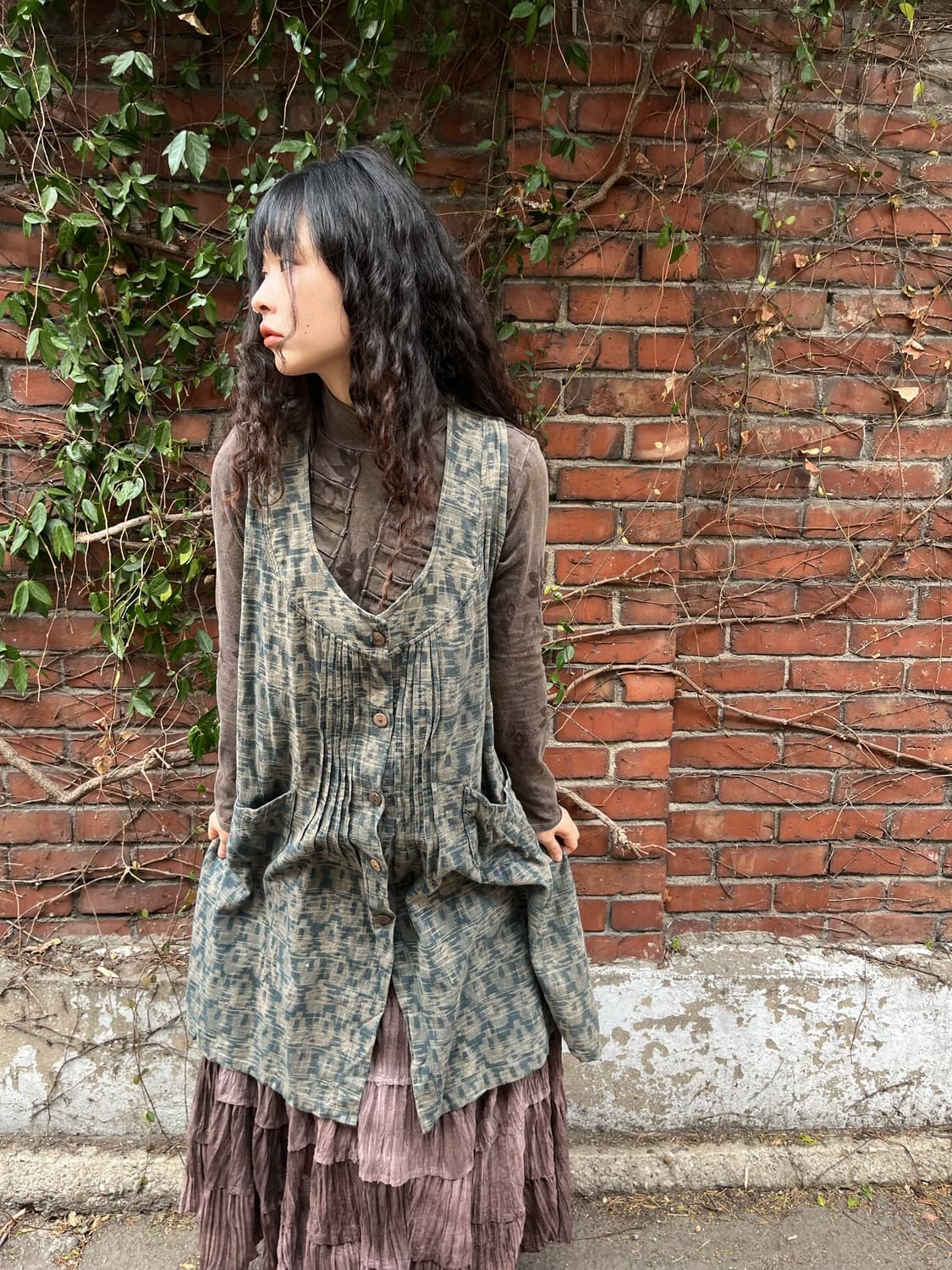 빈티지 히피무드 레이어드 원피스 상품이미지1