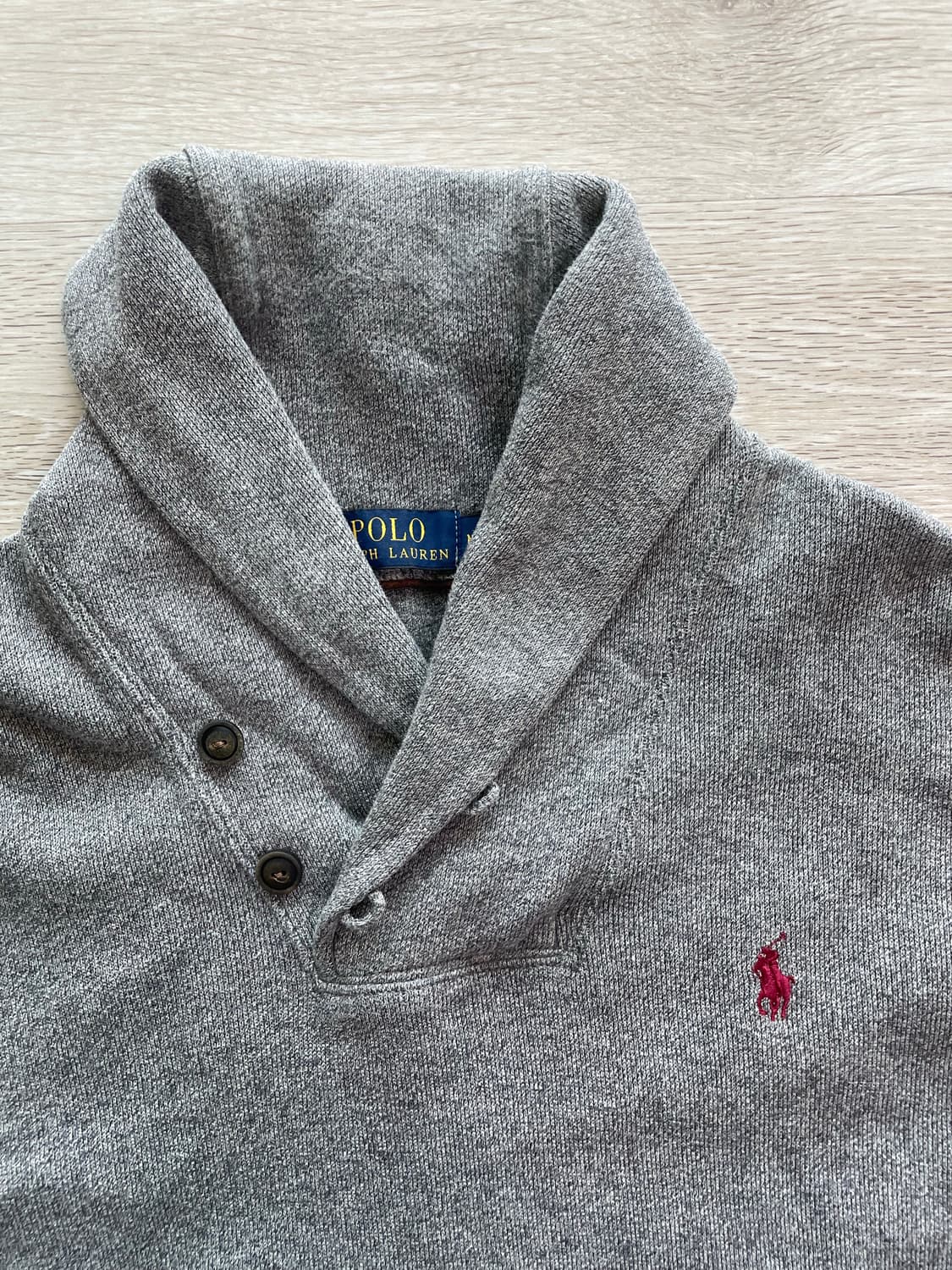 폴로 랄프로렌 반카라 니트 곤색 M 상품이미지3