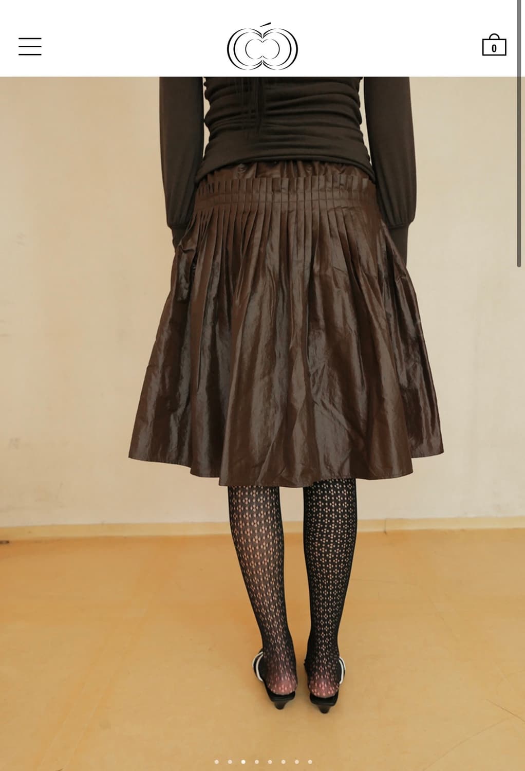 콜로신스 핀턱 미디스커트 상품이미지3