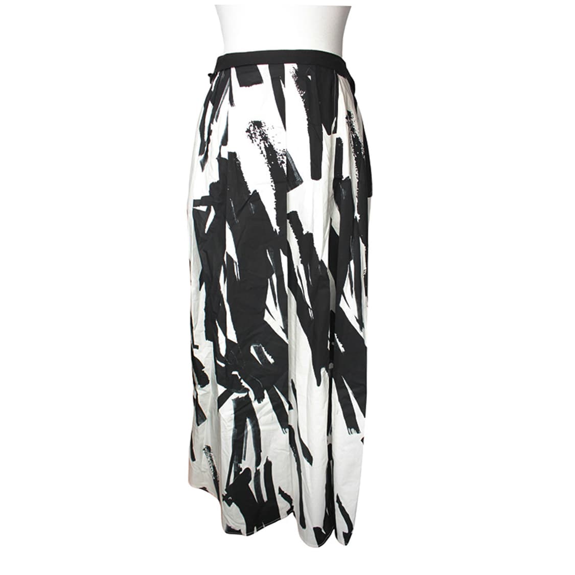 막스마라 인트렌드 블랙 앤 화이트 순면 스커트 66 상품이미지1