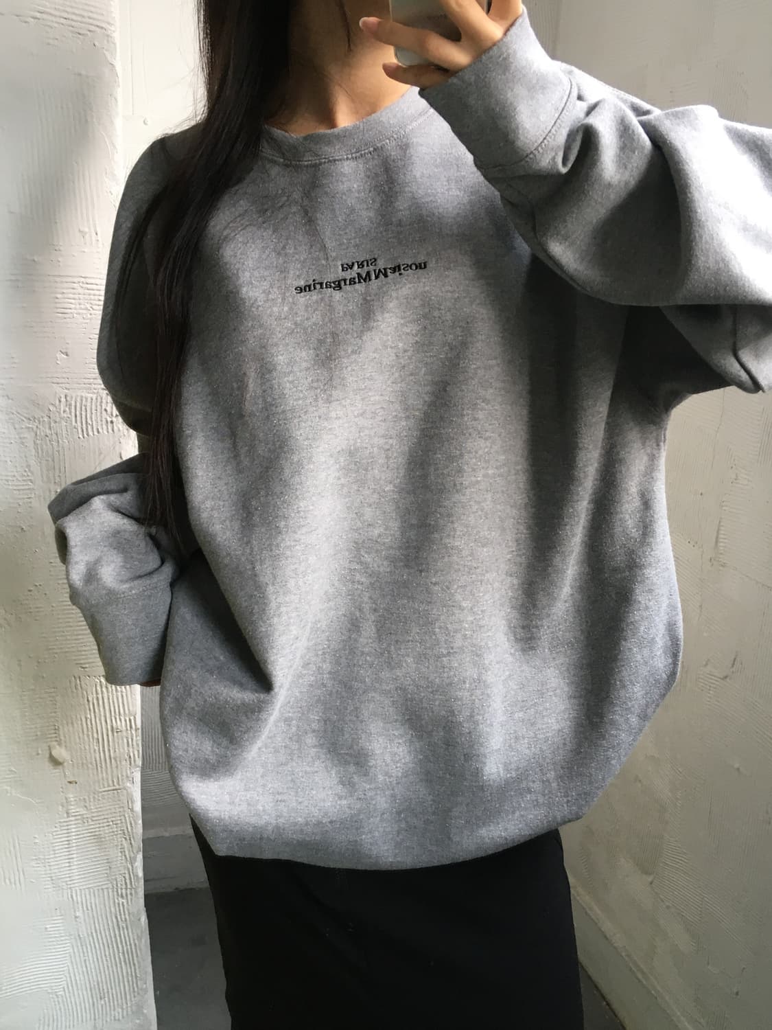 하우스 오브 950 리버스 로고 그레이 맨투맨 상품이미지2