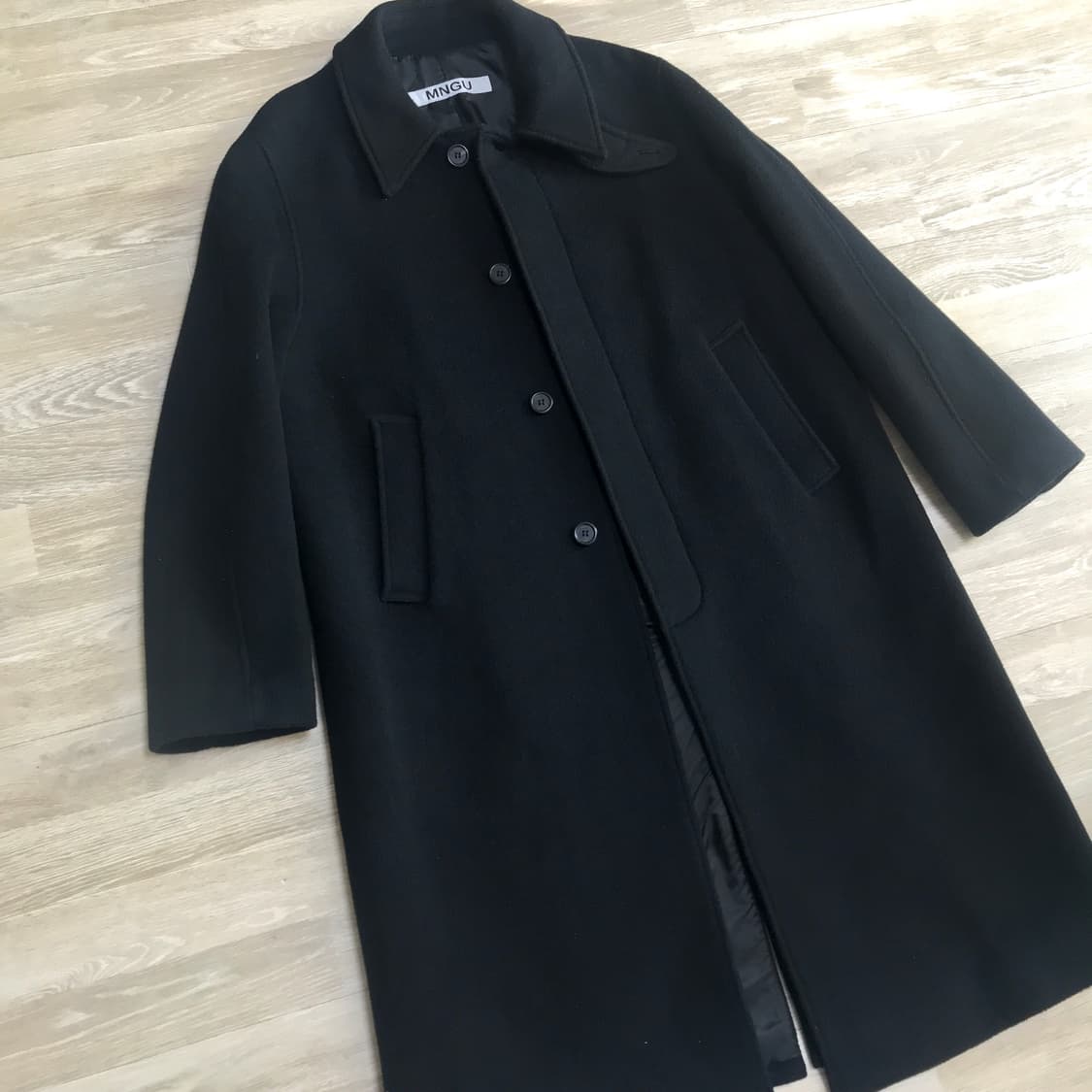 MNGU 발마칸 코트 블랙 울90% 상품이미지2