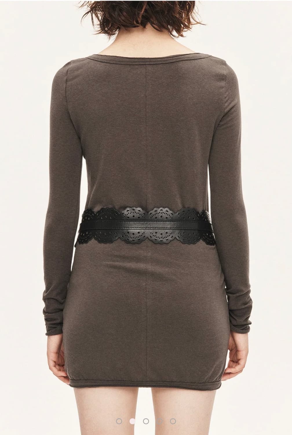 쓰리타임즈 Basic open tee 베이직 오픈티 차콜 상품이미지2