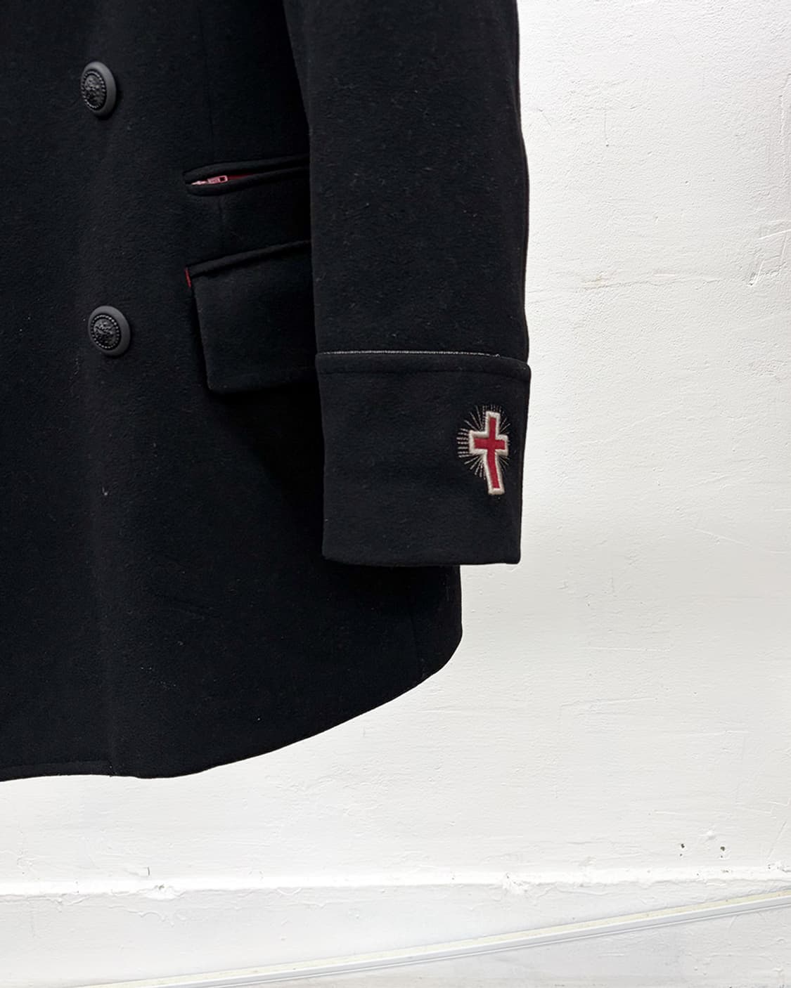 요시유키 코니시 더블 브레스티드 피 코트 상품이미지6