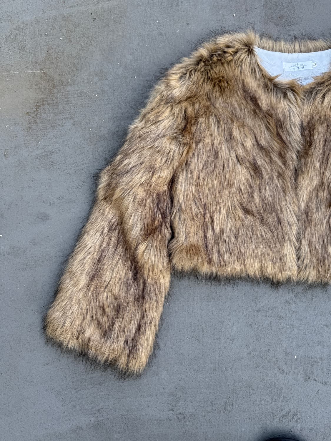 빈티지 퍼 크롭 자켓 상품이미지2