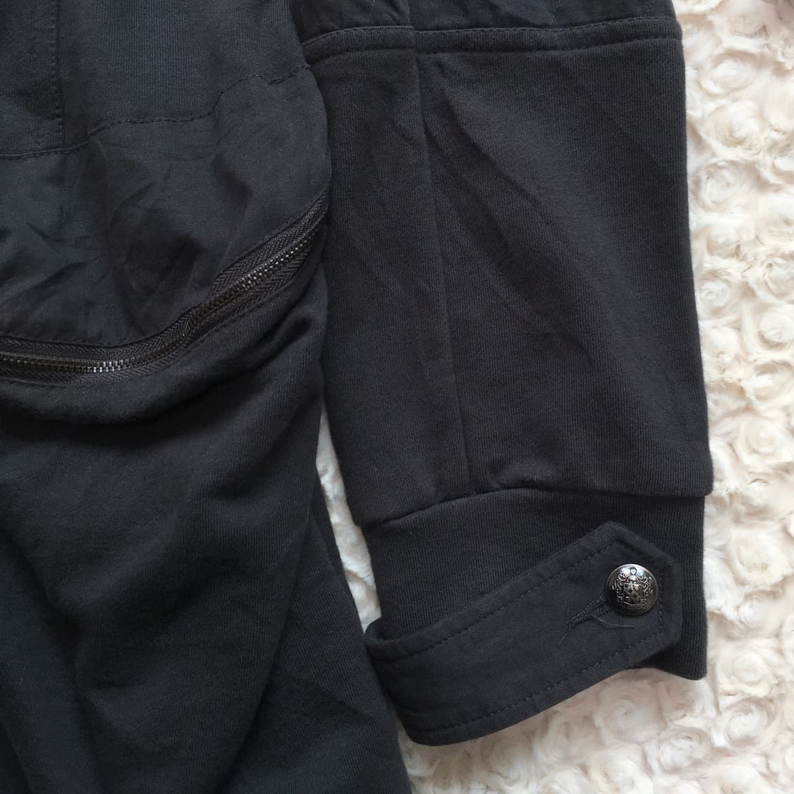 jpn vintage y2k charcoal lace hood stud  상품이미지5