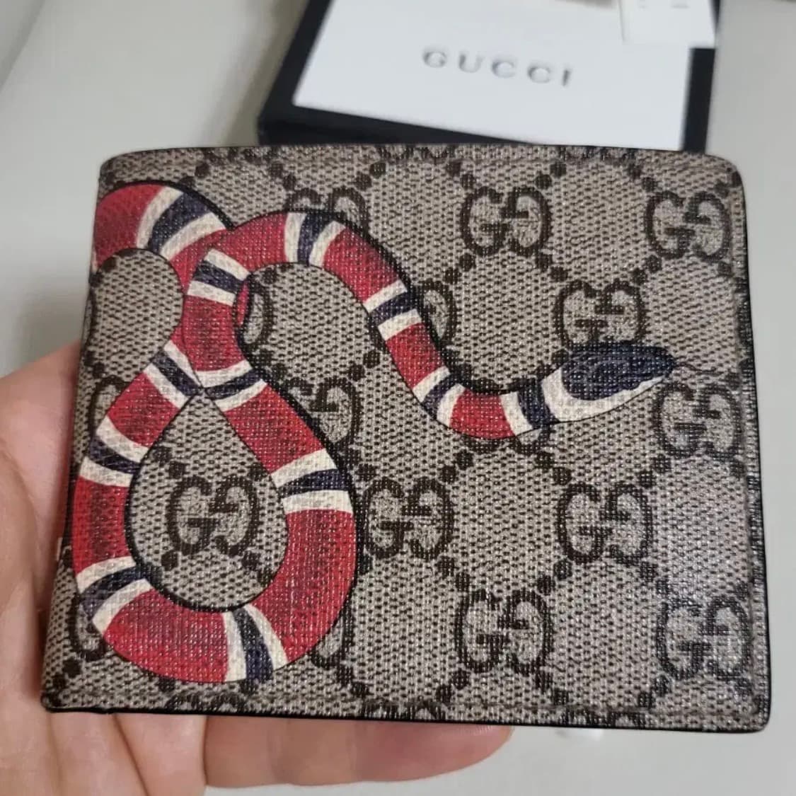 (정품) (풀구성) 구찌 GG 수프림 킹스네이크 반지갑 상품이미지2