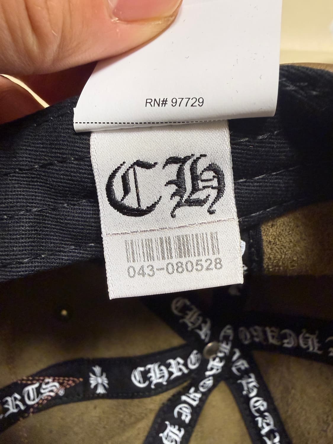 크롬하츠 정품 초레어 한정판 레더 캡 모자 새상품 상품이미지8