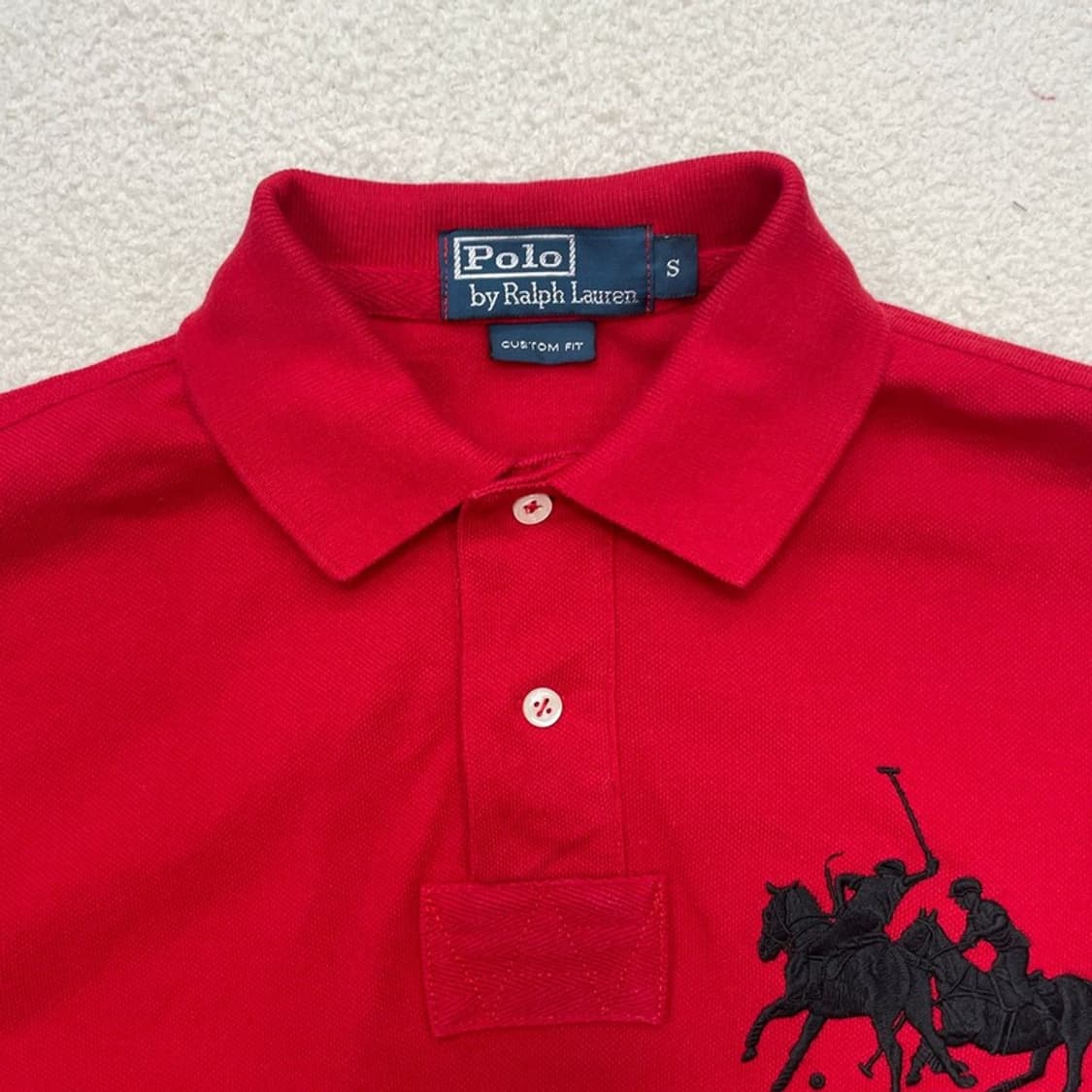 POLO RALPH LAUREN 럭비 반팔티셔츠 레드 S 상품이미지3