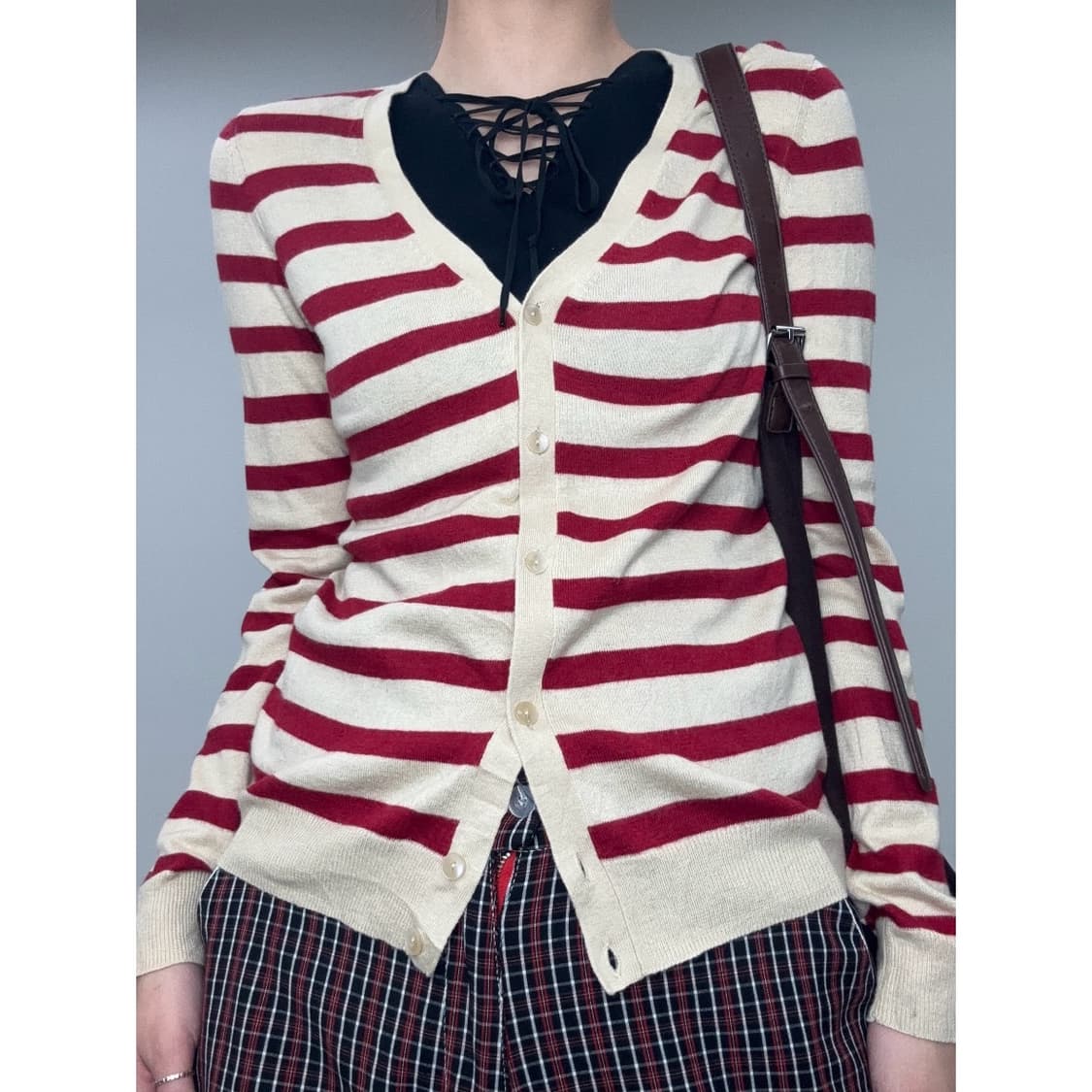 빈티지 스트라이프 가디건 상품이미지1
