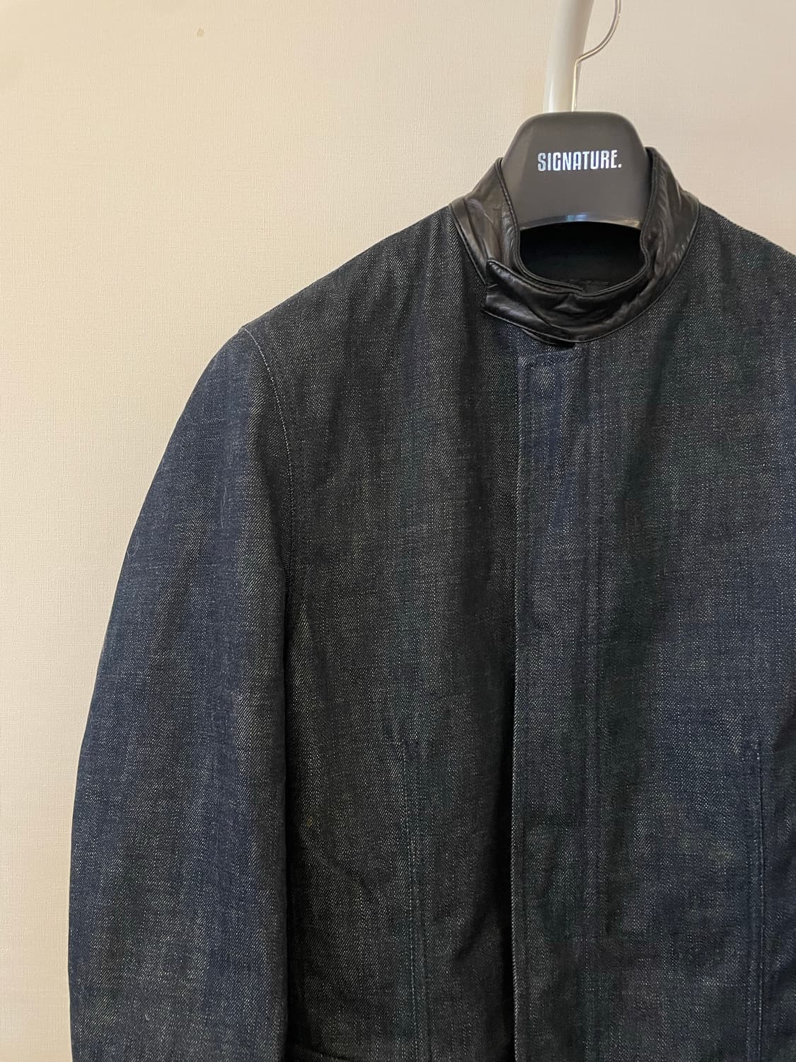 JIL SANDER 오리지널 데님×레더 하이브리드 자켓 상품이미지2