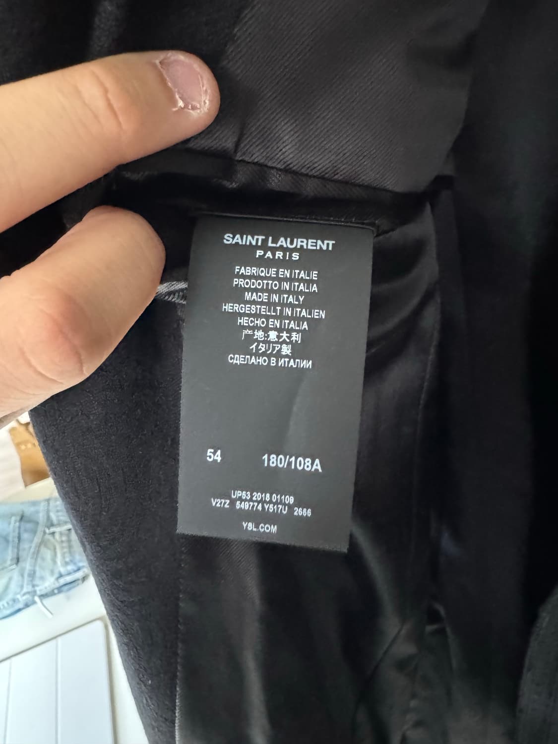 생로랑 페이즐리 문양 코트 54(105) 상품이미지7