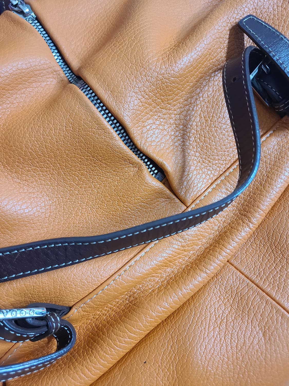 SODA 오렌지 가죽 백팩 상품이미지9