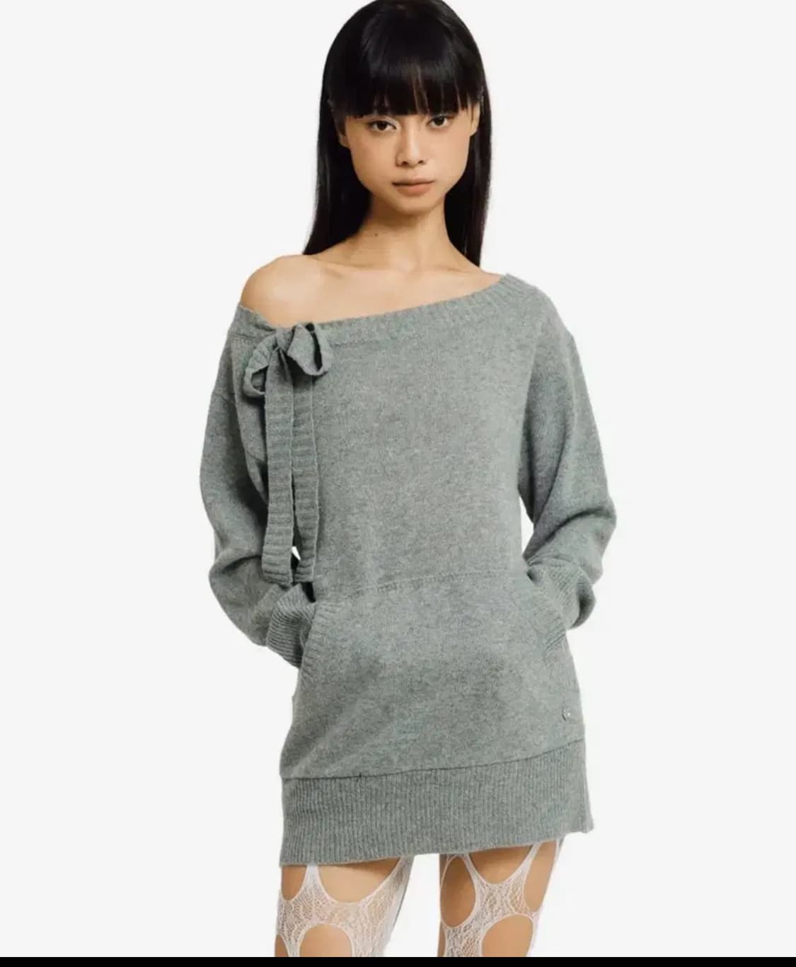 포어링 머핀 니트 원피스 상품이미지1