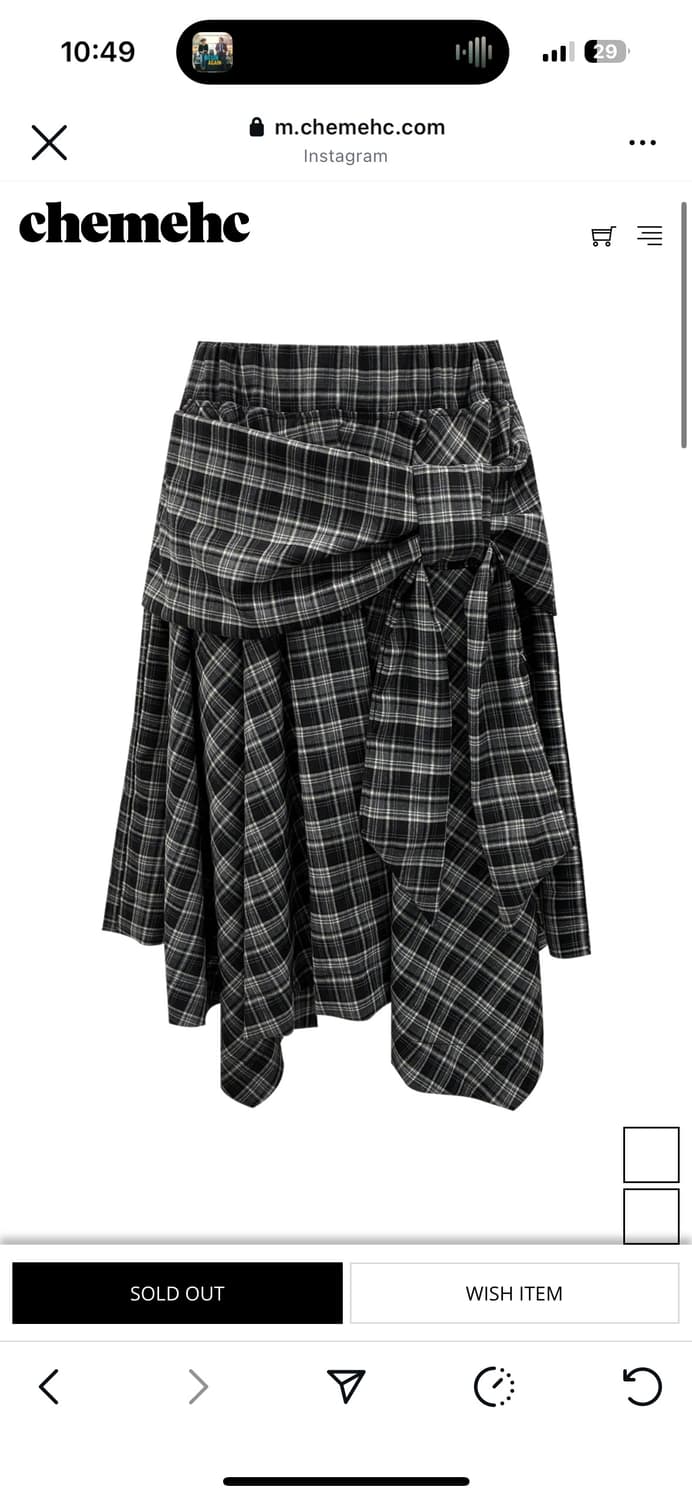 체메씨 BOW UNBALANCED SKIRT 구해요!! 상품이미지1