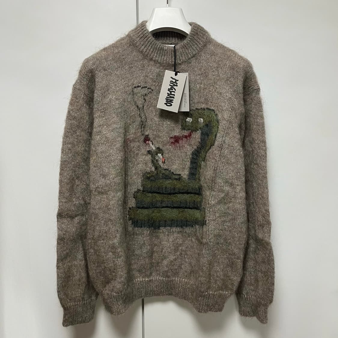 [M]마리아노 25ss 스네이크 모헤어 니트/브라운 상품이미지1