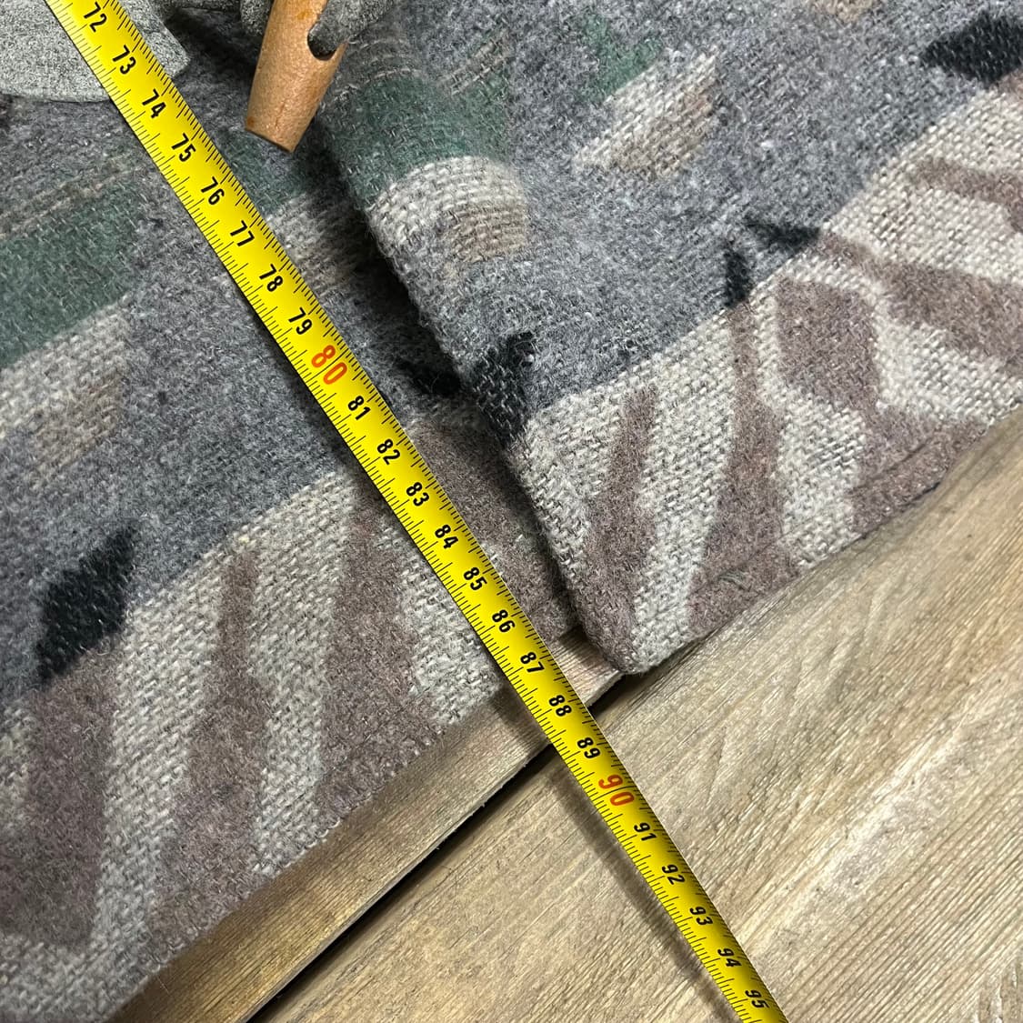 빈티지 커요커 가죽 배색 울 더플자켓  상품이미지7