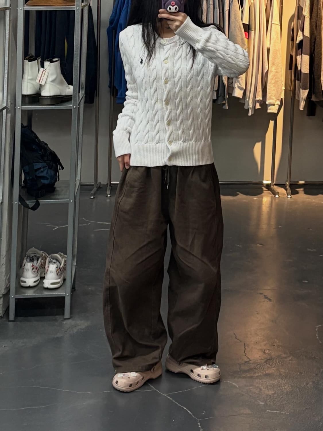 폴로랄프로렌 화이트 케이블 니트 가디건 A2850 상품이미지1