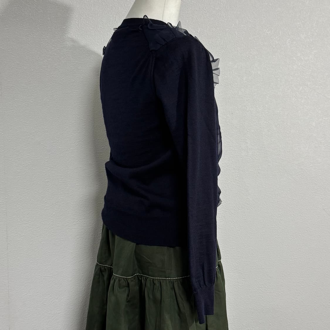 19ss 꼼데가르송 걸 프릴 레이어드 가디건 xs 상품이미지3