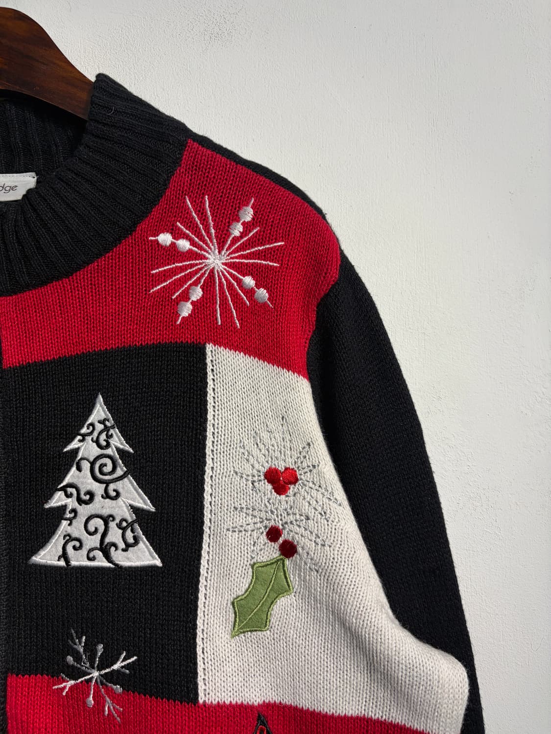 U.S.A. 크리스마스 어글리니트 라미&코튼 집업 L 상품이미지4