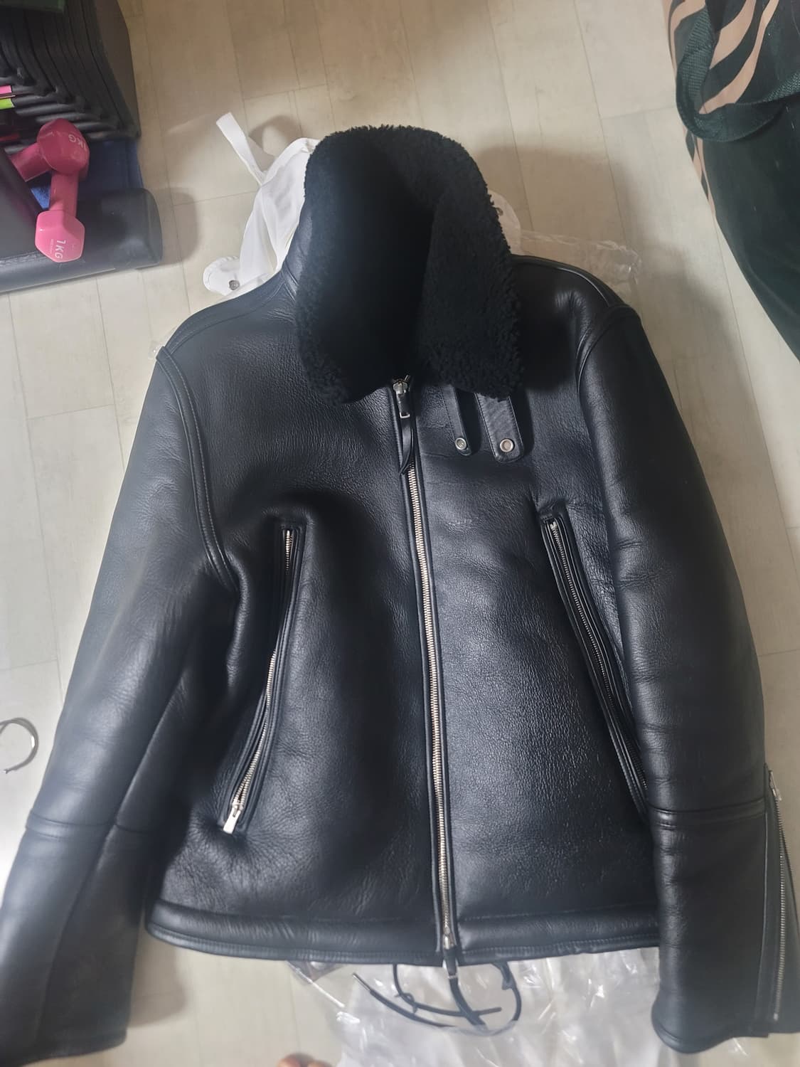 이얼즈어고 램스킨 리얼 무스탕 M 상품이미지2