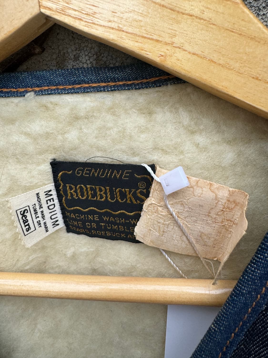 70s sears roebucks 빈티지 데님 쉐르파 워크 베스트 조끼 상품이미지6