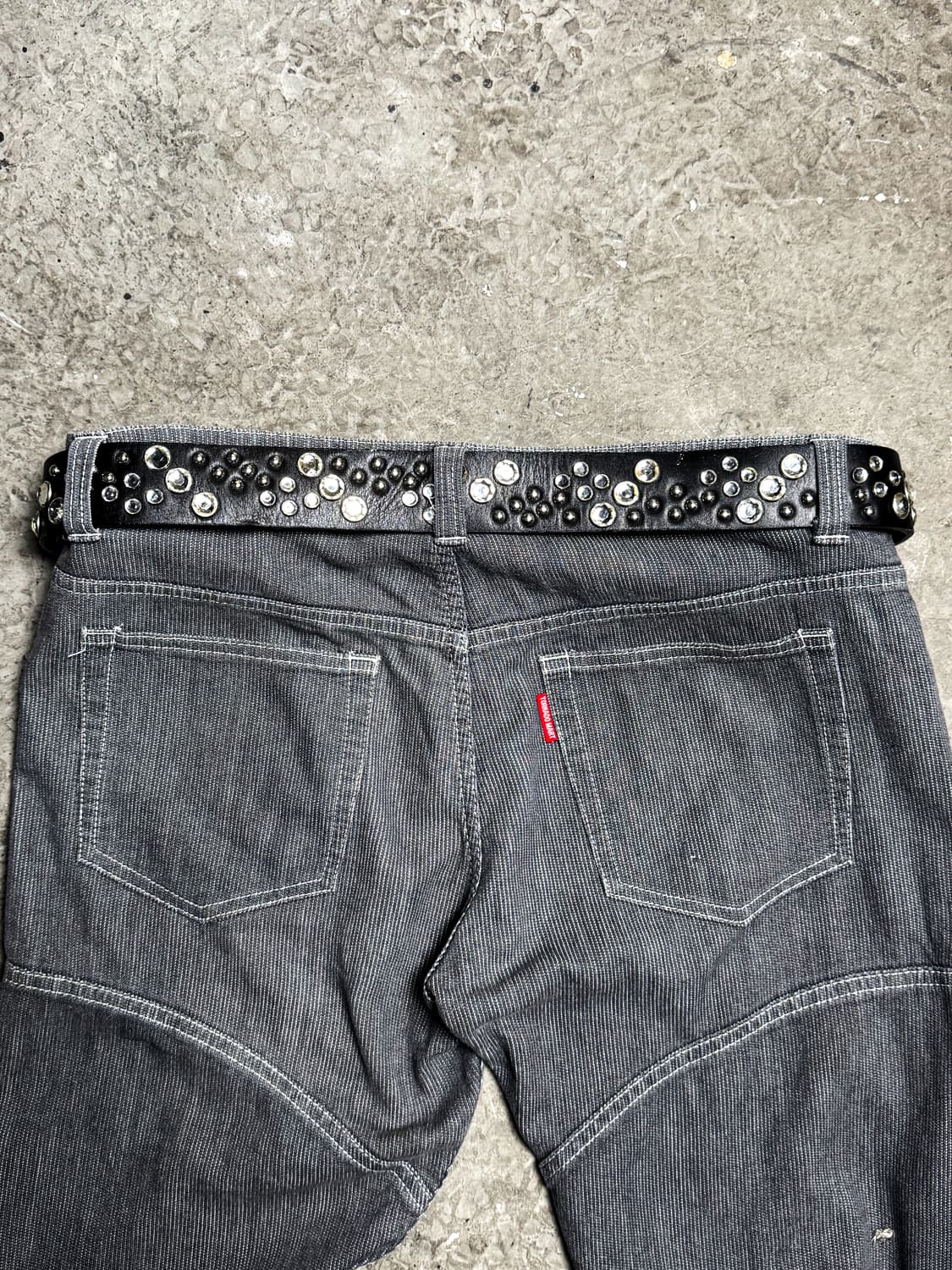 Stud & Cubic Western Buckle Belt 상품이미지5