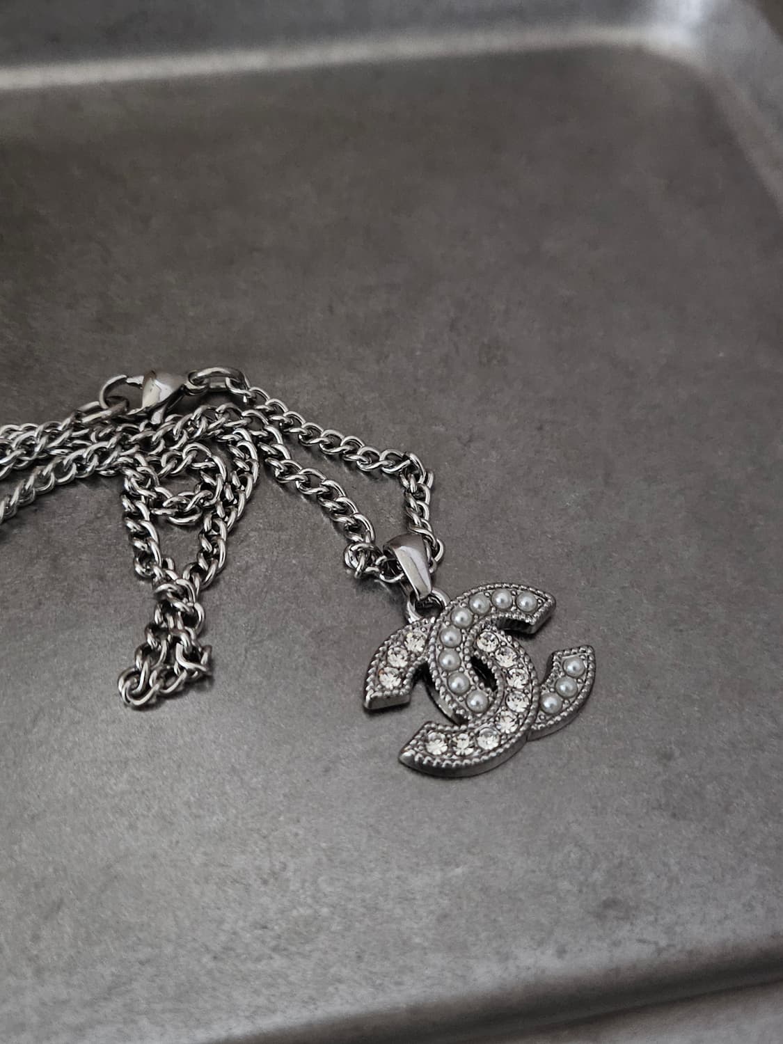 65 샤넬 빈티지 정품 목걸이 업사이클링 써지컬체인 상품이미지1