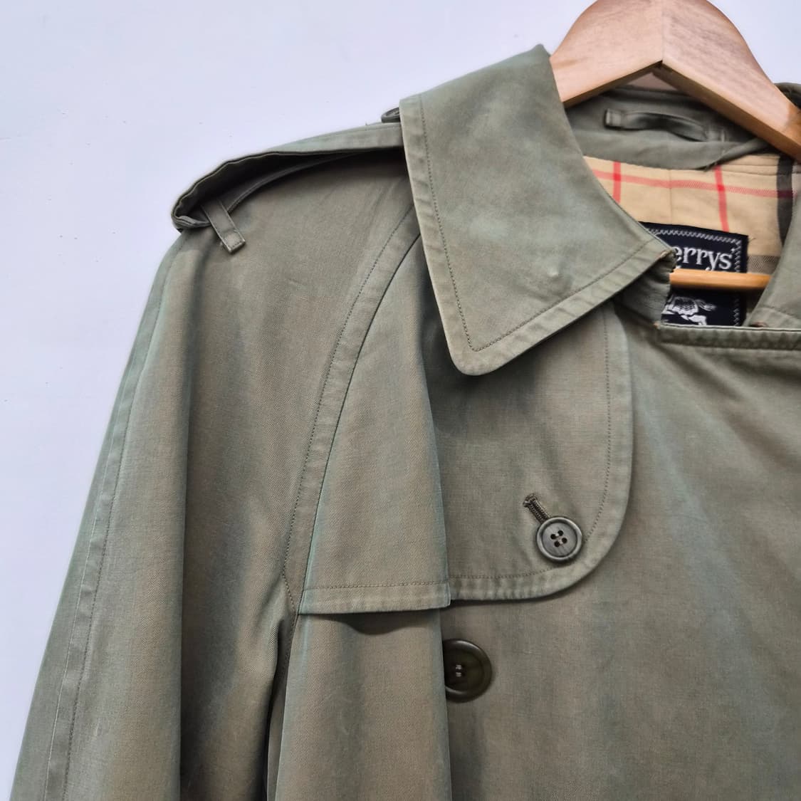 버버리 트렌치 코트 카키색 남녀공용 M 상품이미지4