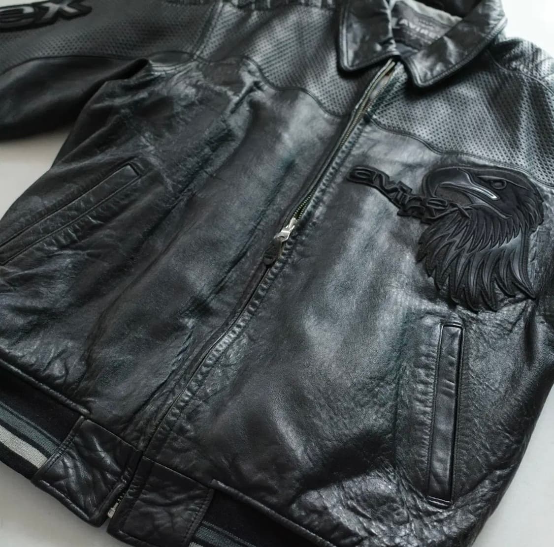 아비렉스 독수리 리얼 레더 바시티 자켓 XL 상품이미지6